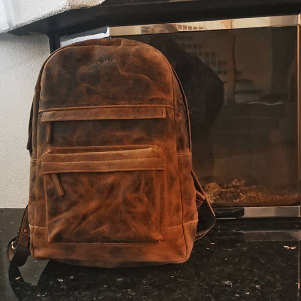 Rucksack aus Vintage-Leder von Greenburry